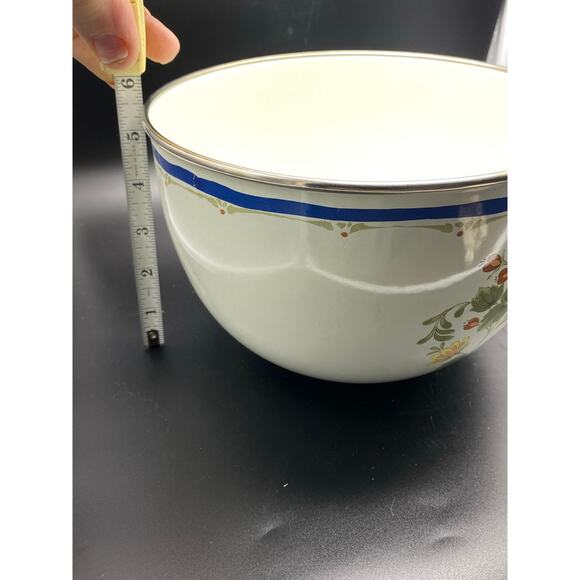 Kobe kitchen VTG Kobe Kitchen Enamel Ware Bowl Floral Made in Japan 1970s - Picture 7 of 8